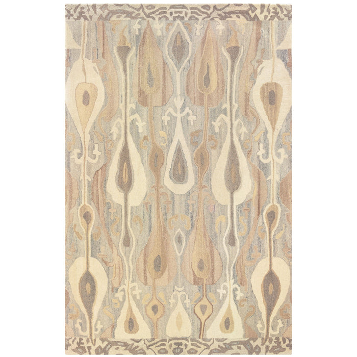 10' X 13' Wool Abstract Hand Tufted Area Rug - Gray And Beige