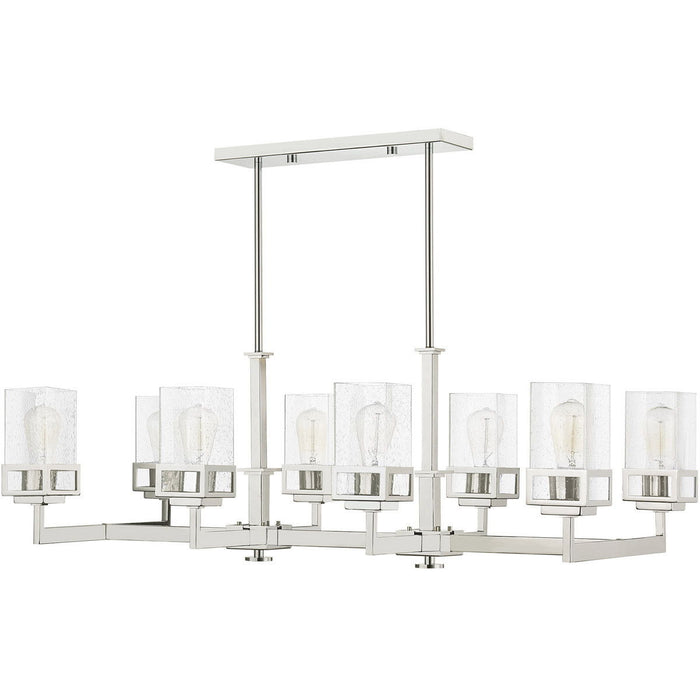 21" Eight Light Dimmable Chandelier With Shades - Silver