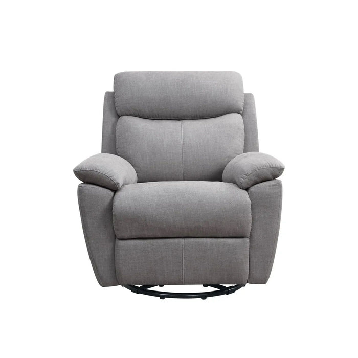 Fabric Power Recliner With USB - Light Gray