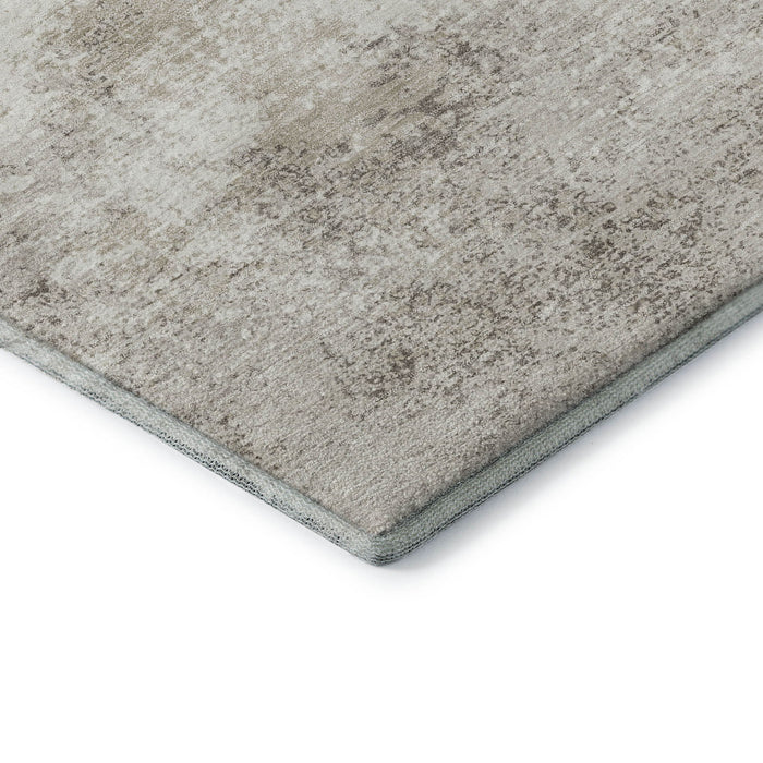 10' X 14' Abstract Washable Area Rug With UV Protection (680657) - Ivory / Beige