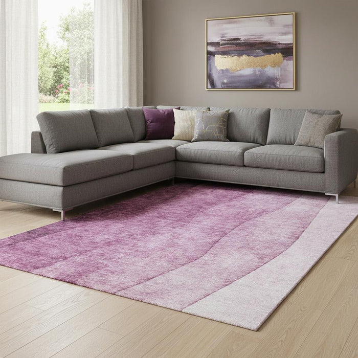 10' X 14' Ombre Washable Area Rug With UV Protection (652731) - Merlot / Ivory