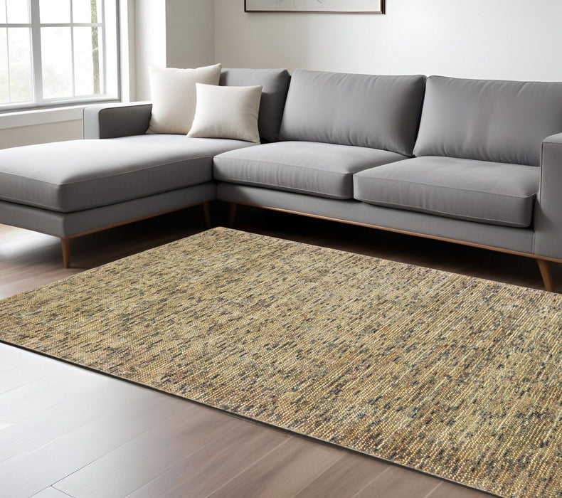 8' X 10' Hand Tufted Area Rug - Gold
