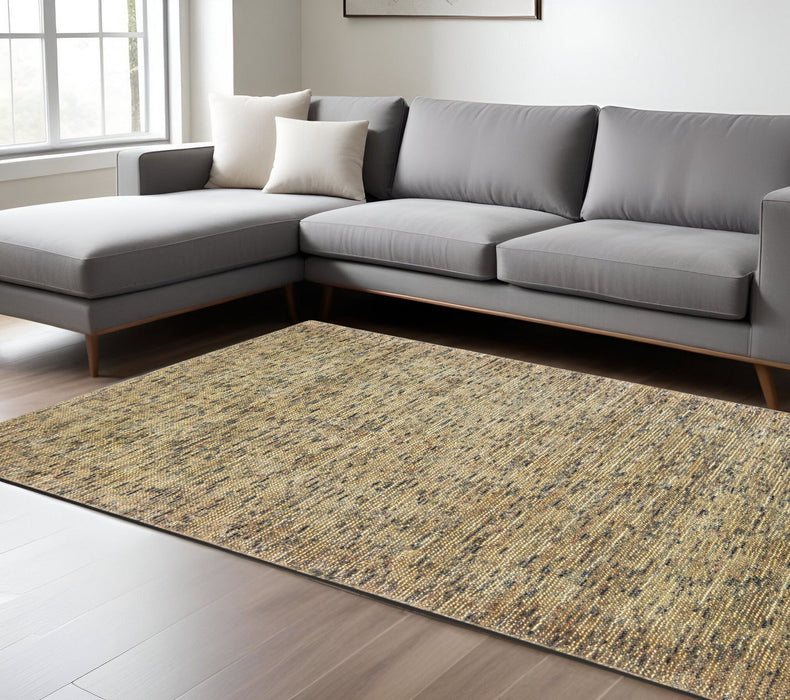 10' X 13' Hand Tufted Area Rug - Gold And Green