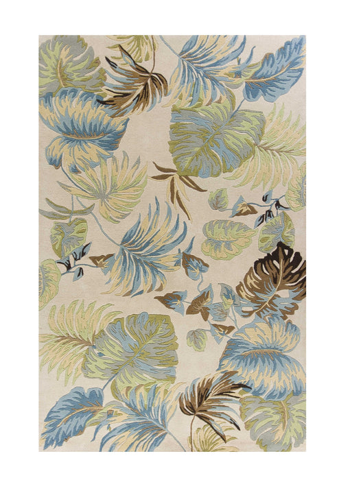 8' x 10' 6 Wool Area Rug - Ivory Or Blue