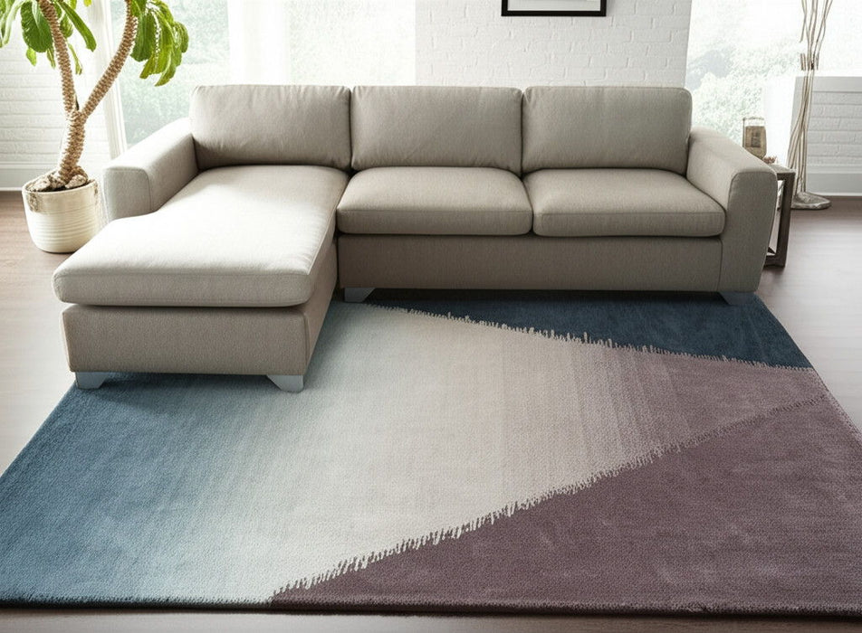 8' X 10' Geometric Hand Tufted Area Rug - Taupe