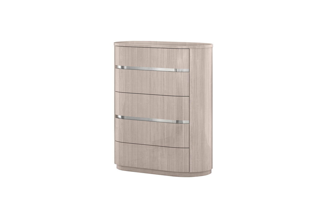 40" Wood Four Drawer Gentlemens Chest - Beige