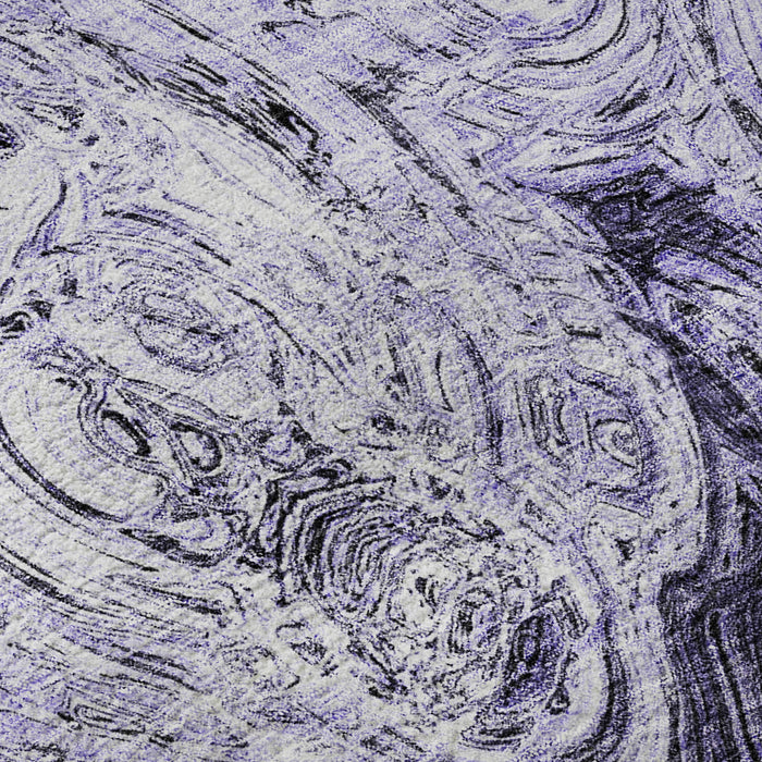 9' X 12' Abstract Washable Area Rug With UV Protection (650175) - Purple / Ivory