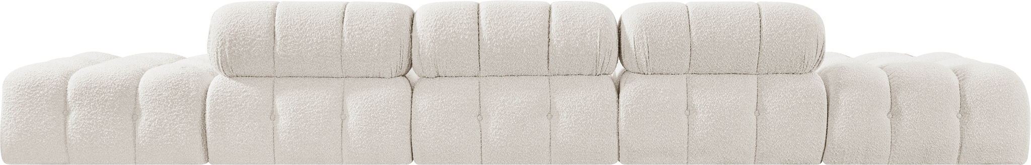 Ames - 5 Piece Boucle Upholstered Modular Sofa With 2 Armless Seats