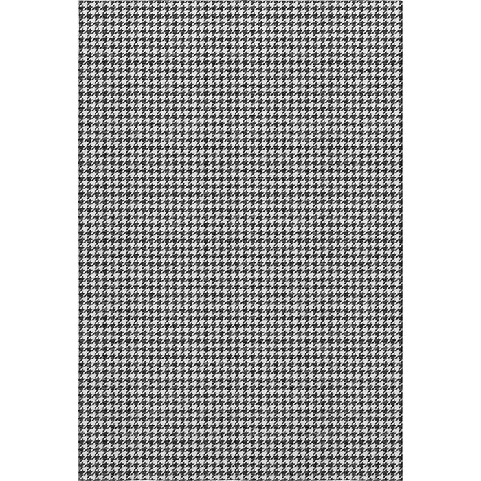 10' X 14' Houndstooth Washable Area Rug With UV Protection (645175) - Black / White
