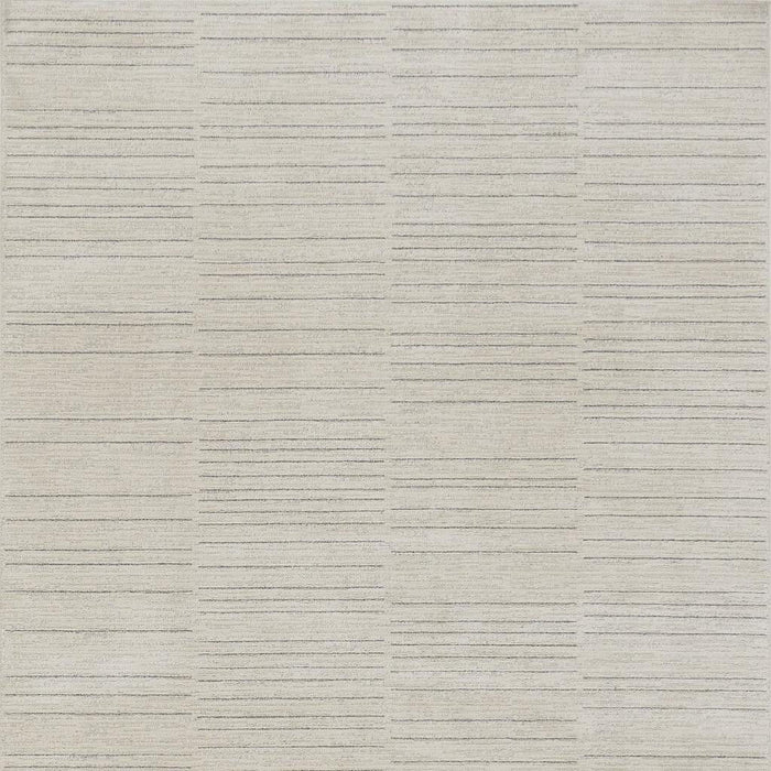 8' X 10' Abstract Polypropylene Area Rug - Gray And Ivory