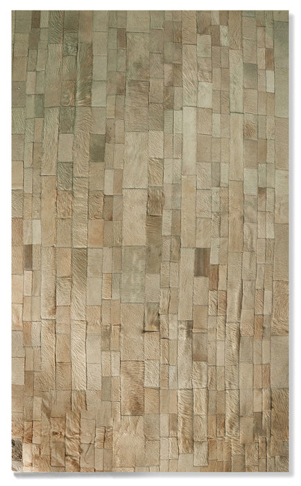 5' X 8' Cowhide Patchwork Area Rug (544495) - Natural