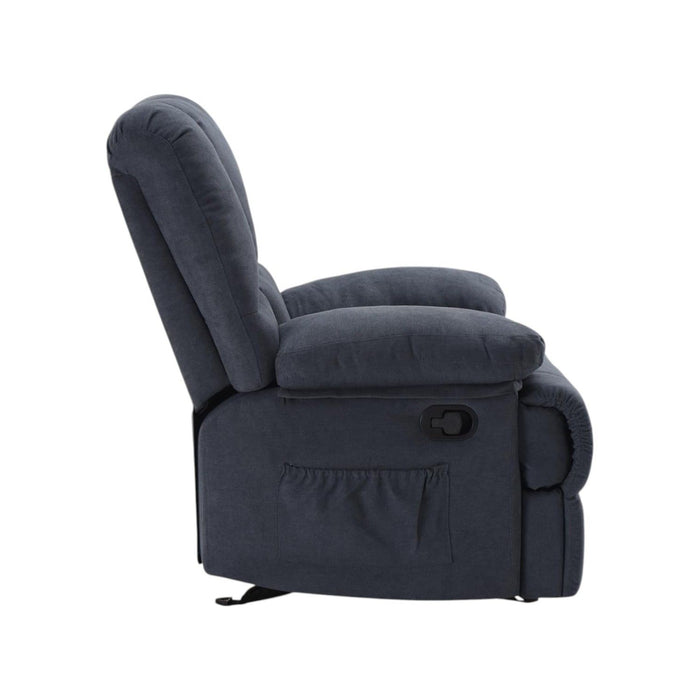 Polyester Blend Manual Recliner (718705) - Blue