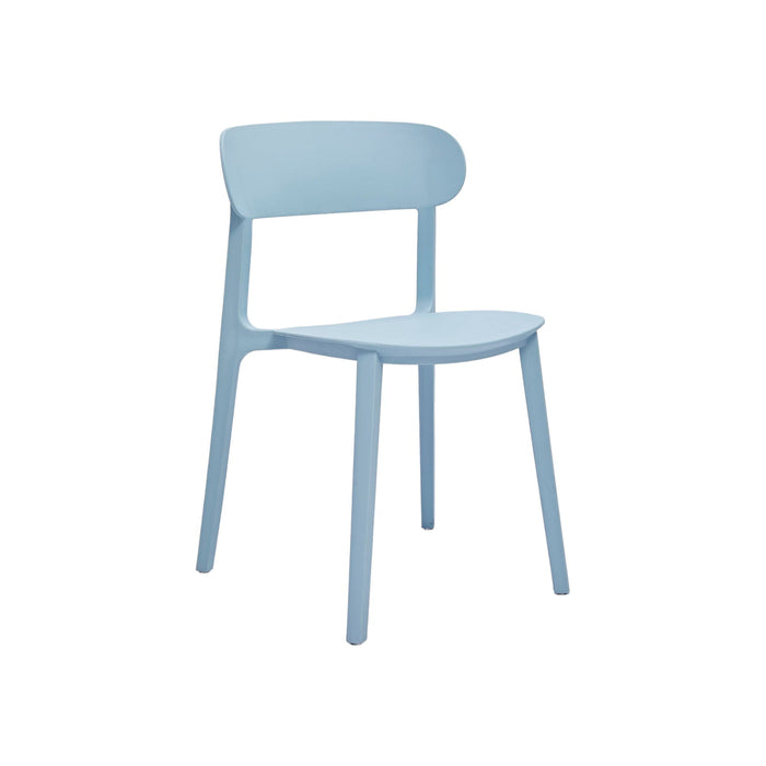 Heavy Duty Plastic Dining Side Chair (Set of 4) - Blue