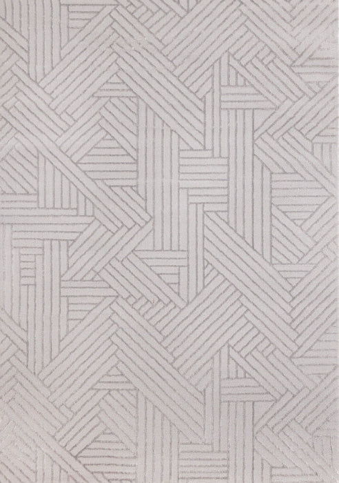 8' X 11' Geometric Area Rug (661311) - Gray / Beige