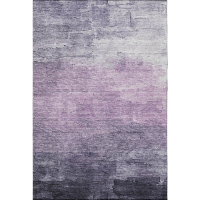 10' X 14' Striped Washable Area Rug With UV Protection (693876) - Lavender / Lilac