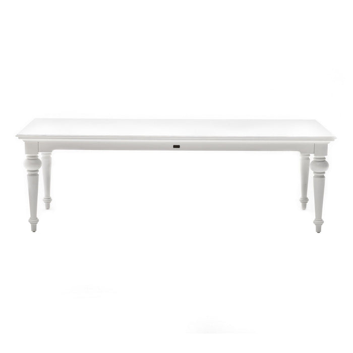 94" Solid Wood Dining Table - White