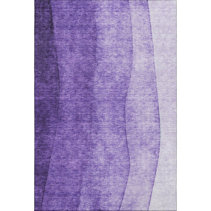10' X 14' Ombre Washable Area Rug With UV Protection (652749) - Purple / Ivory