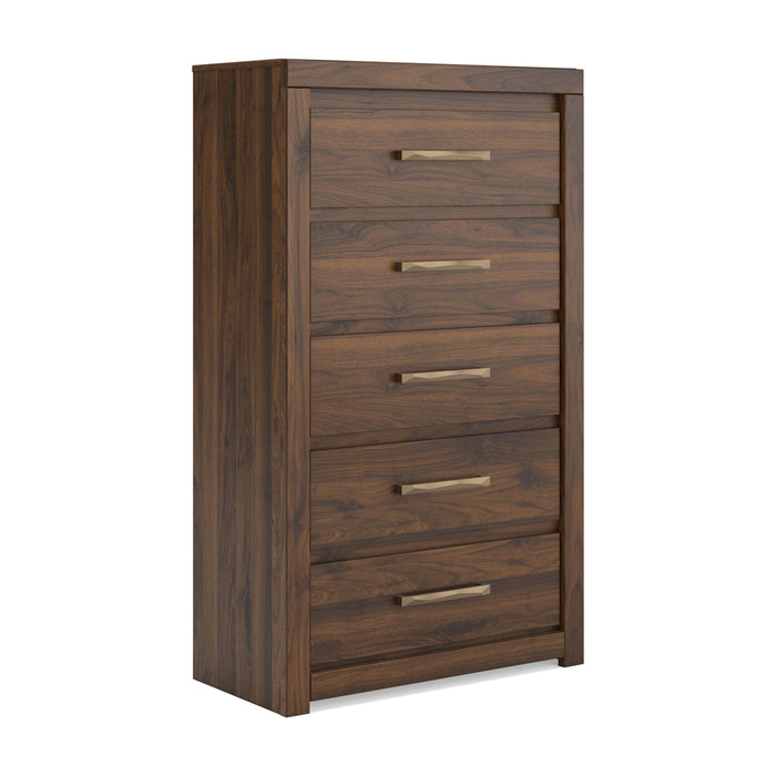 Janfyn - Five Drawer Chest - Brown