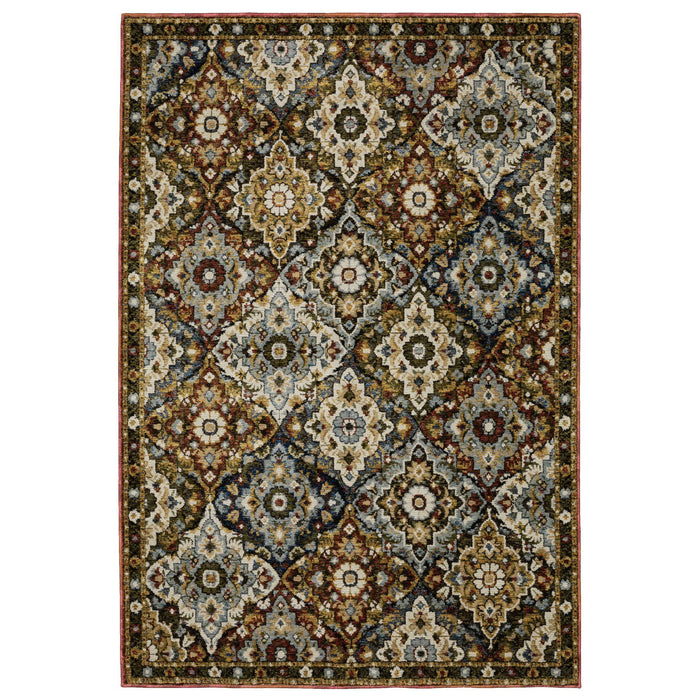 5' X 7' Medallion Area Rug - Red