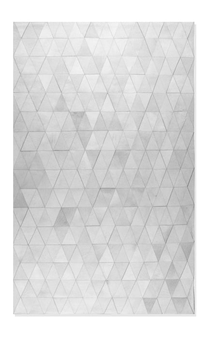 8' X 10' Cowhide Geometric Area Rug (544500) - Gray