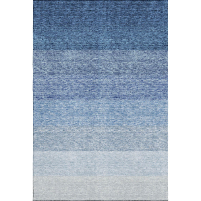 10' X 14' Ombre Washable Area Rug With UV Protection (673777) - Blue / Ivory