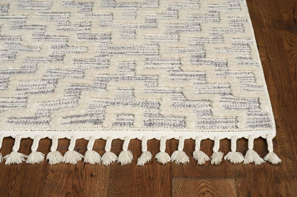 12' x 15' Geometric Area Rug - Ivory And Gray