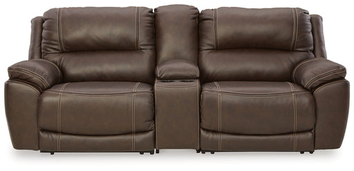 Ashley Furniture Dunleith 3-Piece Power Reclining Sectional sofa set with plush cushions and reclining features.