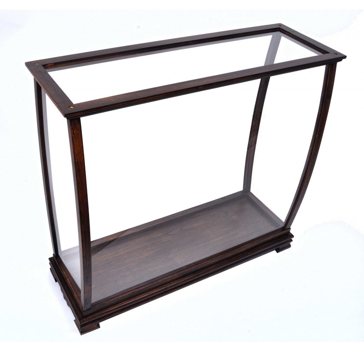 13" Glass Standard Display Stand - Dark Brown