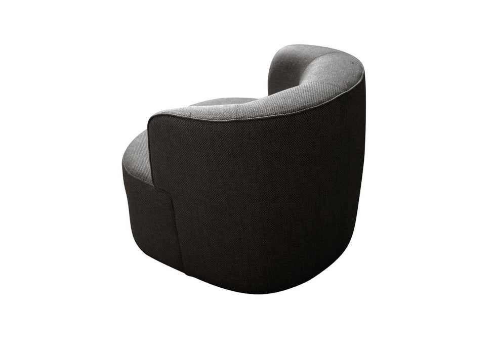 Cotton Blend Metal Lounge Chair (716381) - Gray
