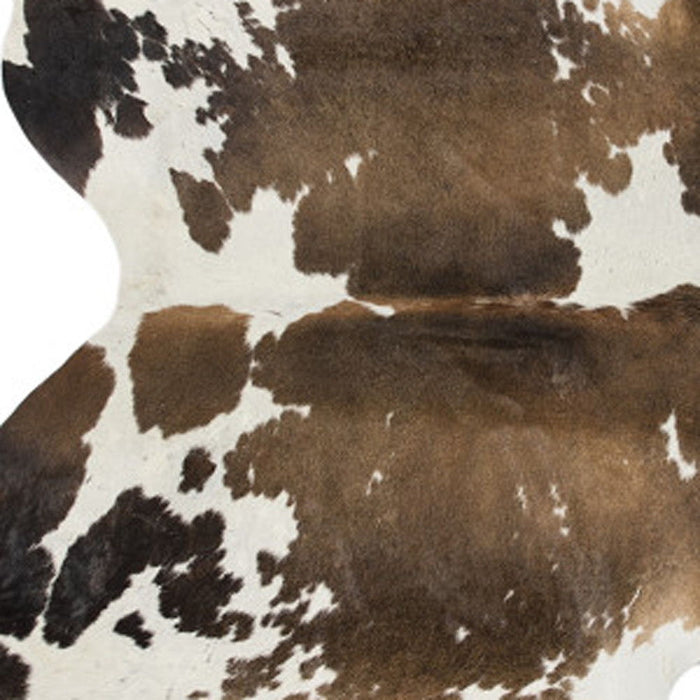5' x 7' Cowhide Hand Knotted Area Rug - Dark Brown And White