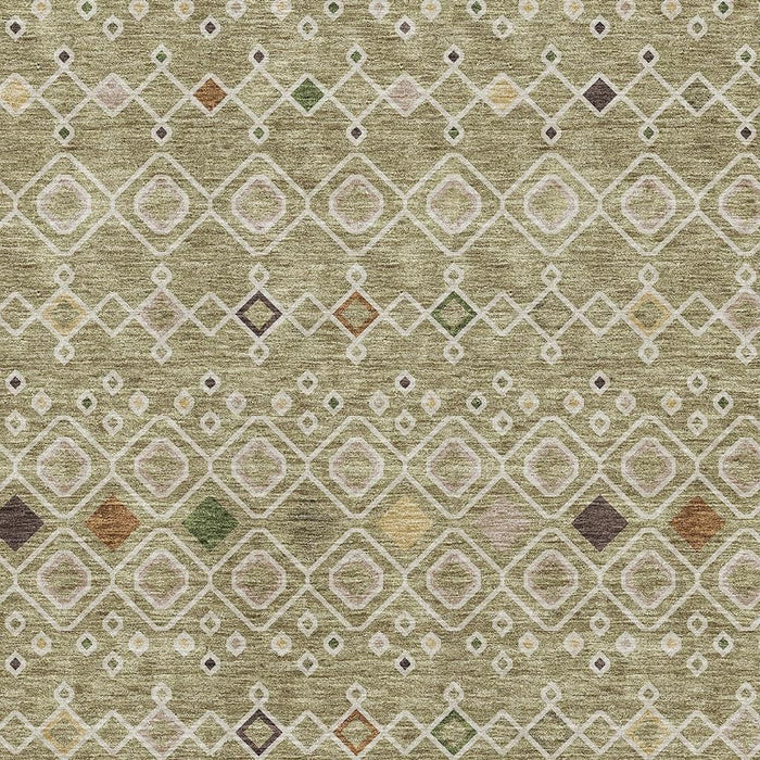 10' X 14' Southwestern Washable Area Rug With UV Protection (674742) - Sage / Beige / Gold