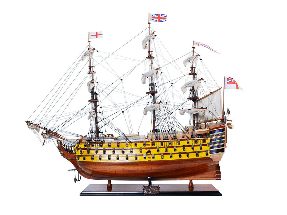 Hand Painted Model Boat (624637) - Light Brown / Yellow