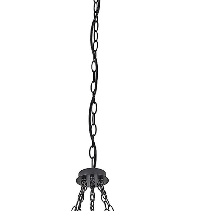 Candle Style Multi Light Metal Dimmable Chandelier - Brown And Black