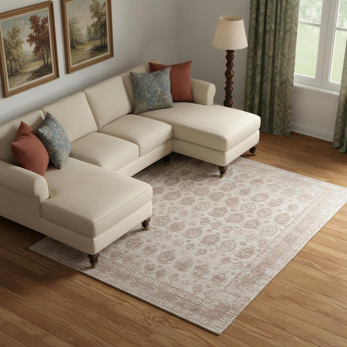 8' X 10' Oriental Hand Woven Area Rug (722267) - Blue / Ivory