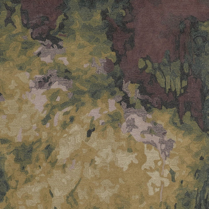 4' x 6' Wool Abstract Shag Hand Tufted Area Rug - Green And Black