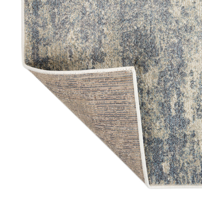 9' x 12' Abstract Power Loom Area Rug - Light Gray And Blue