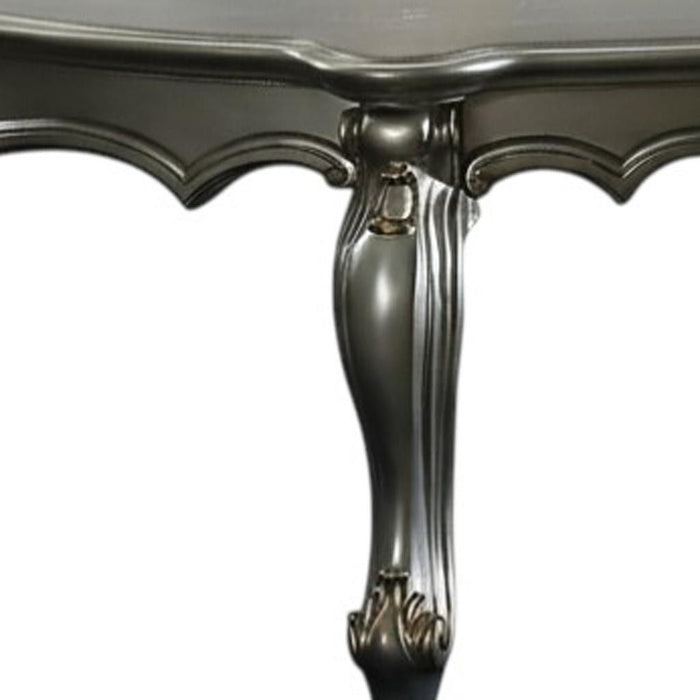 Wood Poly Resin Coffee Table - Antique Platinum