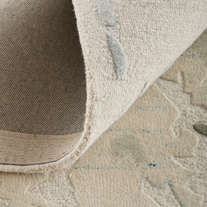 9' X 12' Abstract Hand Tufted Area Rug (722202) - Blue / Ivory