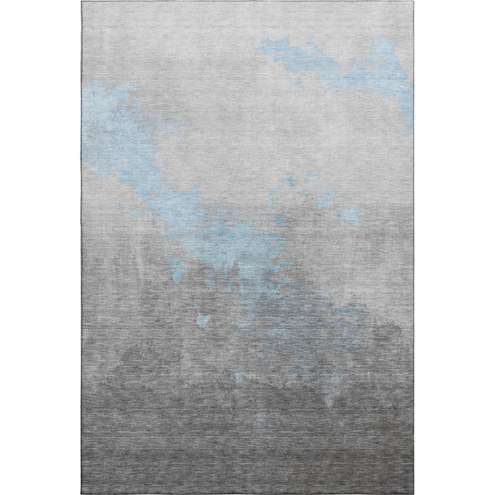 10' X 14' Abstract Washable Area Rug With UV Protection (706709) - Blue / Gray