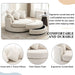 Giga 360° swivel accent barrel chair with storage ottoman and four pillows, modern leisure living room round accent chair and ottoman