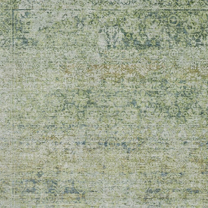 10' X 14' Abstract Washable Area Rug With UV Protection (717923) - Sage / Olive Green