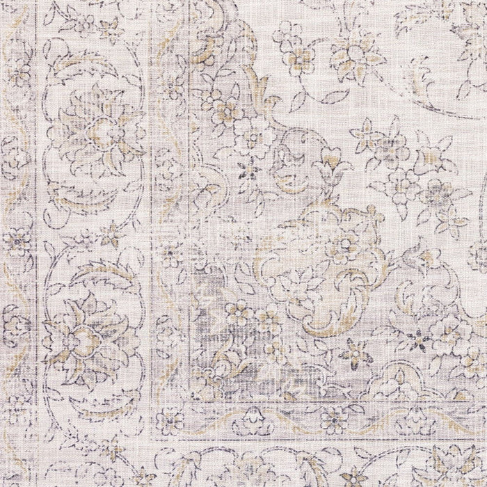 9' x 12' Oriental Power Loom Stain Resistant Area Rug - Beige Gold And Gray