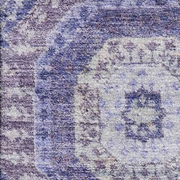 10' X 14' Abstract Geometric Washable Area Rug With UV Protection (708319) - Purple / Silver