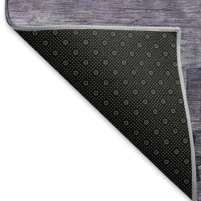 10' X 14' Striped Washable Area Rug With UV Protection (693876) - Lavender / Lilac