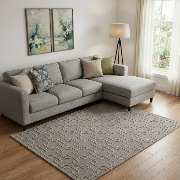 10' X 14' Wool Floral Hand Tufted Area Rug (722244) - Blue / Ivory
