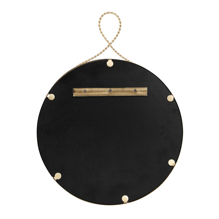 Ravina - Round Wall Mirror - Braided Brass