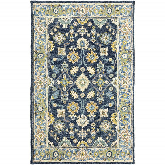 10' x 13' Bohemian Rug - Navy And Blue
