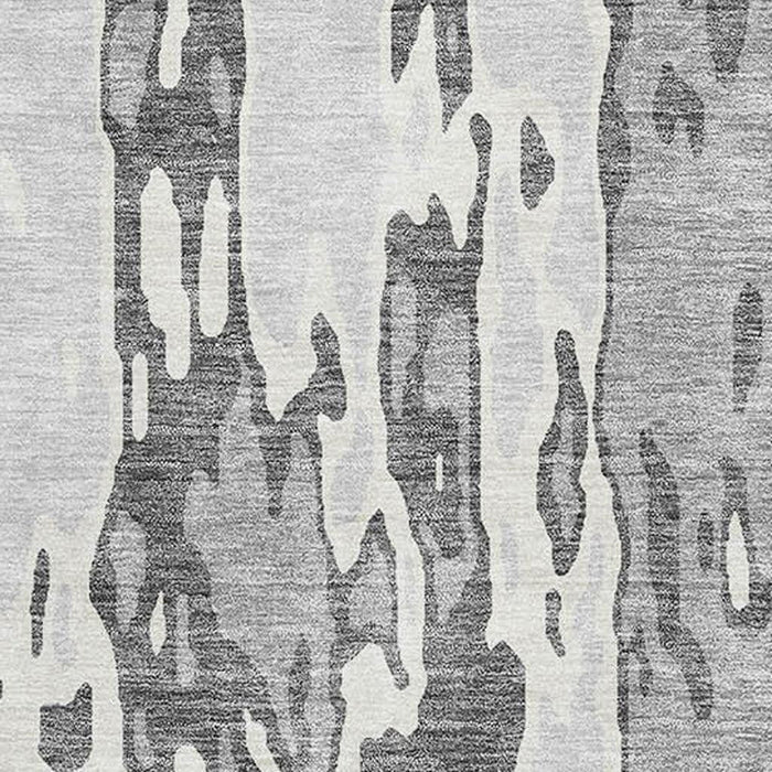 10' X 14' Abstract Washable Area Rug With UV Protection (675846) - Gray / Ivory / Silver