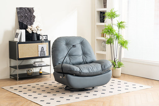Giga power recliner swivel glider chair with USB charger, built-in tooth music player, ideal for sleep, work, gaming, and relaxation.
