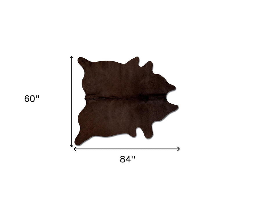60" x 84" Cowhide Area Rug - Chocolate